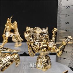 12PCS Gold Saint Seiya Myth Cloth Statue Figure Collectbles with Seprate Palace