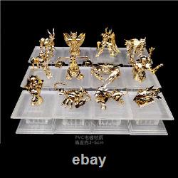 12Pcs Gold Saint Seiya Myth Cloth Statue Figure W Seprate Palace Collectbles