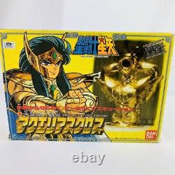 Bandai Saint Seiya Aquarius Cloth Myth Figure Gold With Box Manual vintage Rare
